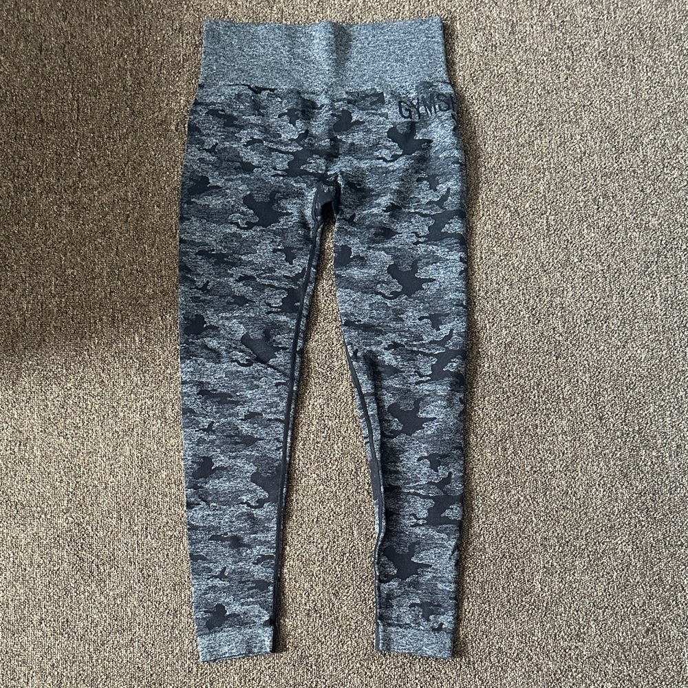 Gymshark Gray Camo Seamless High-Waist Leggings - Women
